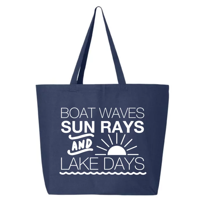 Boat Waves Sun Rays And Lake Days Gift 25L Jumbo Tote