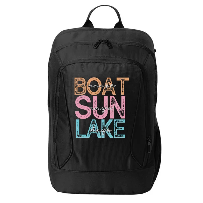 Boat Waves Sun Rays Lake Days Summer Fun City Backpack