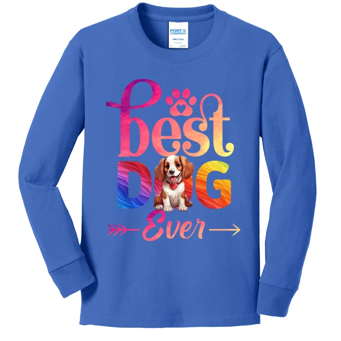 Best Welsh Springer Spaniel Dog Ever Mom Dad Love Gift Kids Long Sleeve Shirt