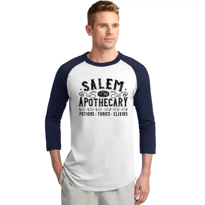 Basic Witch Salem Apothecary Herbalist Elixir Tonic Potion Gift Baseball Sleeve Shirt