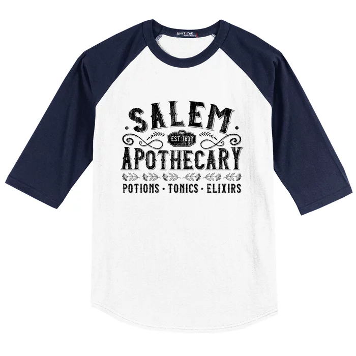 Basic Witch Salem Apothecary Herbalist Elixir Tonic Potion Gift Baseball Sleeve Shirt