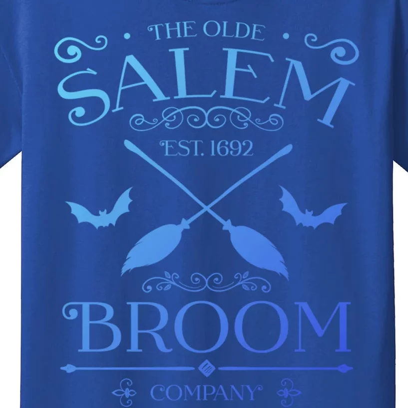 Basic Witch Salem Broom Company Halloween Witches Spell Funny Gift Kids T-Shirt