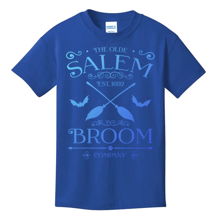 Basic Witch Salem Broom Company Halloween Witches Spell Funny Gift Kids T-Shirt