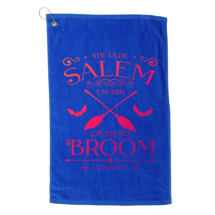 Basic Witch Salem Broom Company Halloween Witches Spell Funny Gift Platinum Collection Golf Towel