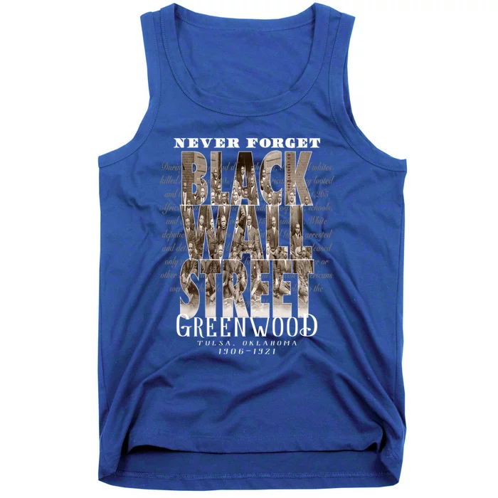 Black Wall Street Tonal Vintage Tulsa Oklahoma Black History Gift Tank Top