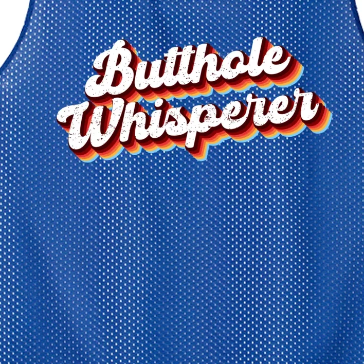 Butthole Whisperer Sarcastic Jokes Retro Funny Mesh Reversible Basketball Jersey Tank