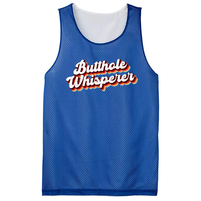 Butthole Whisperer Sarcastic Jokes Retro Funny Mesh Reversible Basketball Jersey Tank