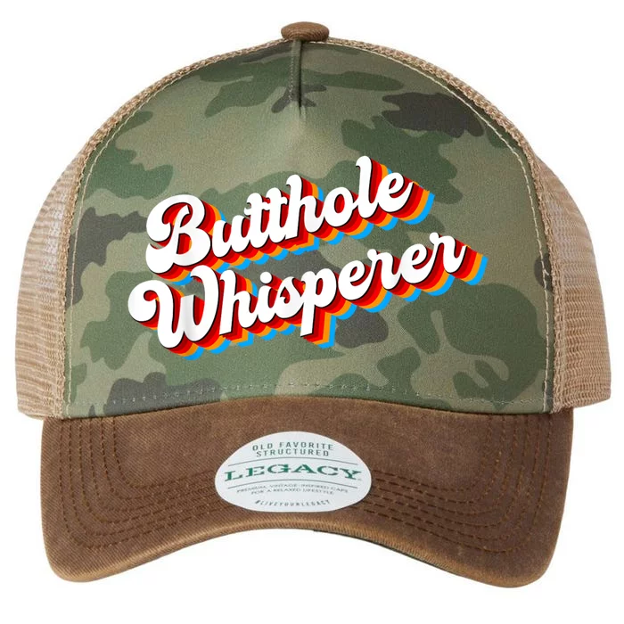 Butthole Whisperer Sarcastic Jokes Retro Funny Legacy Tie Dye Trucker Hat