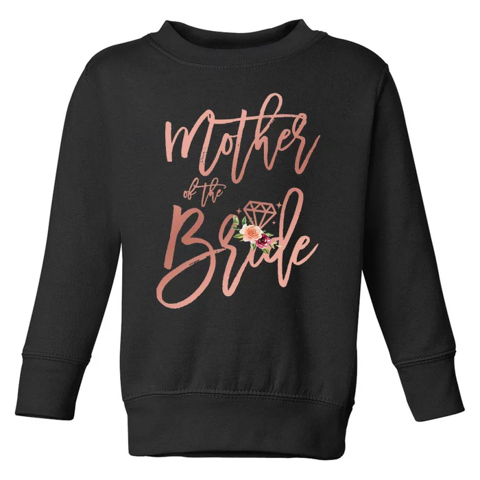 Bridal Wedding Shower Gift Mom Mother of the Bride Floral Toddler Sweatshirt