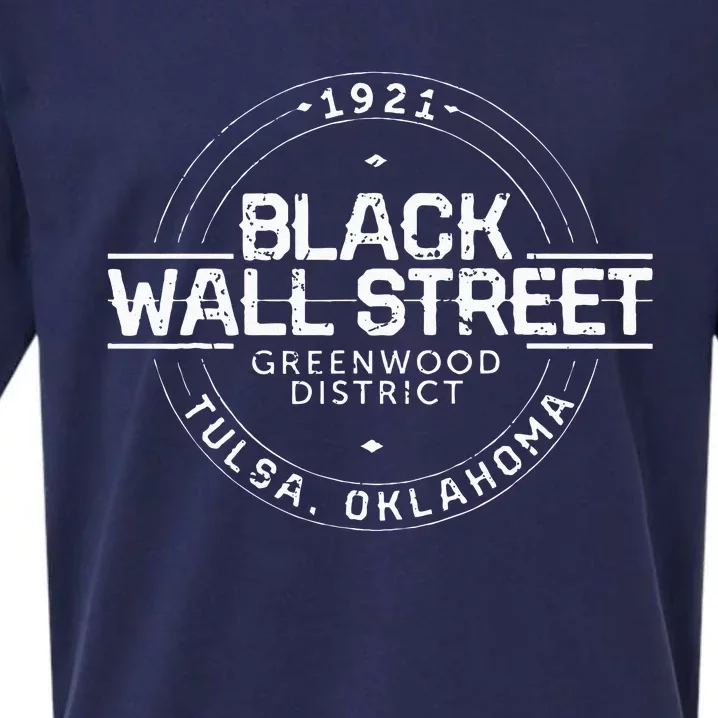 Black Wall Street Greenwood District Tulsa Oklahoma 1921 Sueded Cloud Jersey T-Shirt