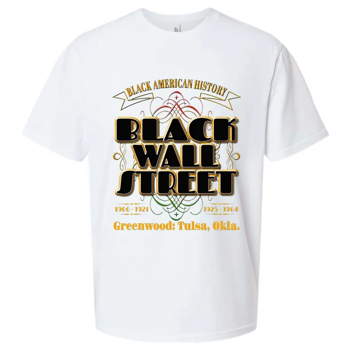 Black Wall Street Greenwood Tulsa Oklahoma Black Wall Street Sueded Cloud Jersey T-Shirt