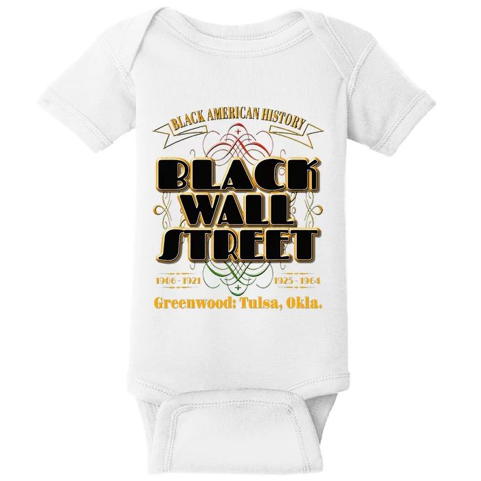 Black Wall Street Greenwood Tulsa Oklahoma Black Wall Street Baby Bodysuit