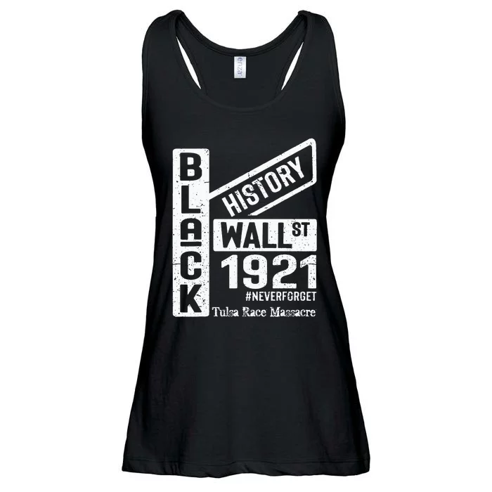 Black Wall Street Black Wealth Tulsa 1921 Race Massacre Ladies Essential Flowy Tank