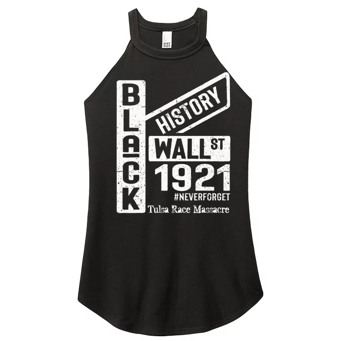 Black Wall Street Black Wealth Tulsa 1921 Race Massacre Women’s Perfect Tri Rocker Tank