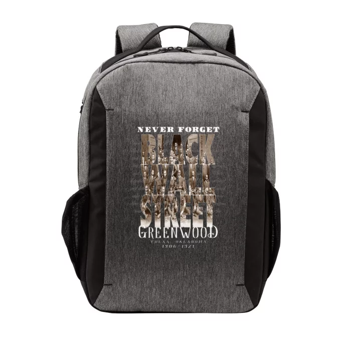 Black Wall Street Tonal Vintage Tulsa Oklahoma Black History Vector Backpack