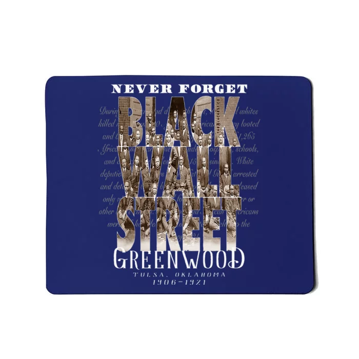 Black Wall Street Tonal Vintage Tulsa Oklahoma Black History Mousepad