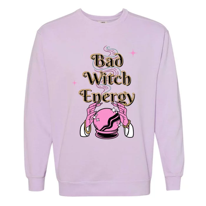 Bad Witch Spooky Halloween Adult Graphic Energy Cool Gift Garment-Dyed Sweatshirt