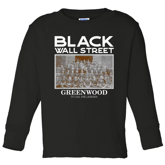 Black Wall Street Vintage History Black Success Toddler Long Sleeve Shirt