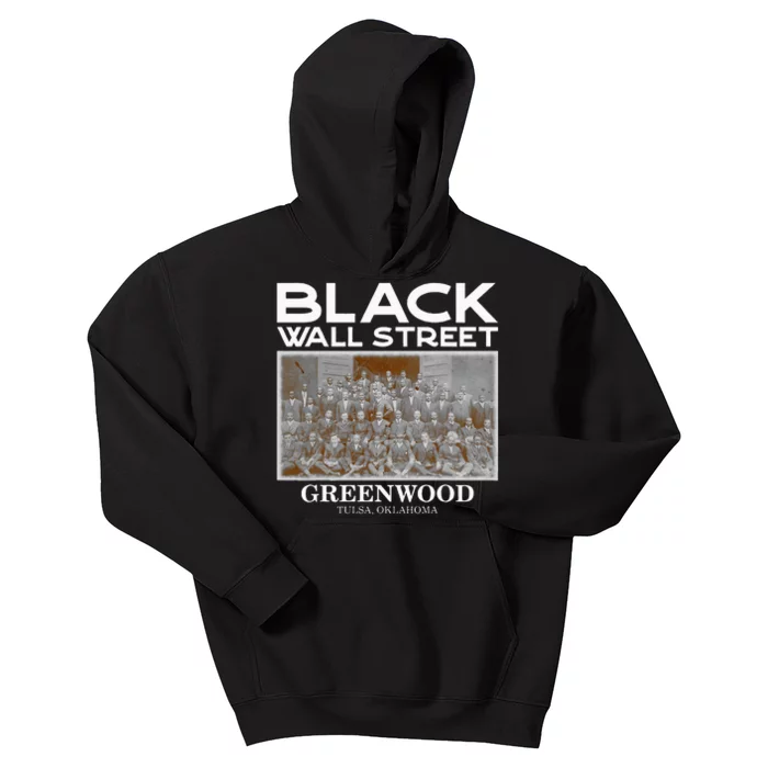 Black Wall Street Vintage History Black Success Kids Hoodie