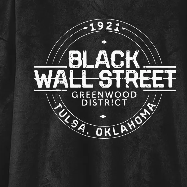 Black Wall Street Greenwood District Tulsa Oklahoma 1921 Hooded Wearable Blanket