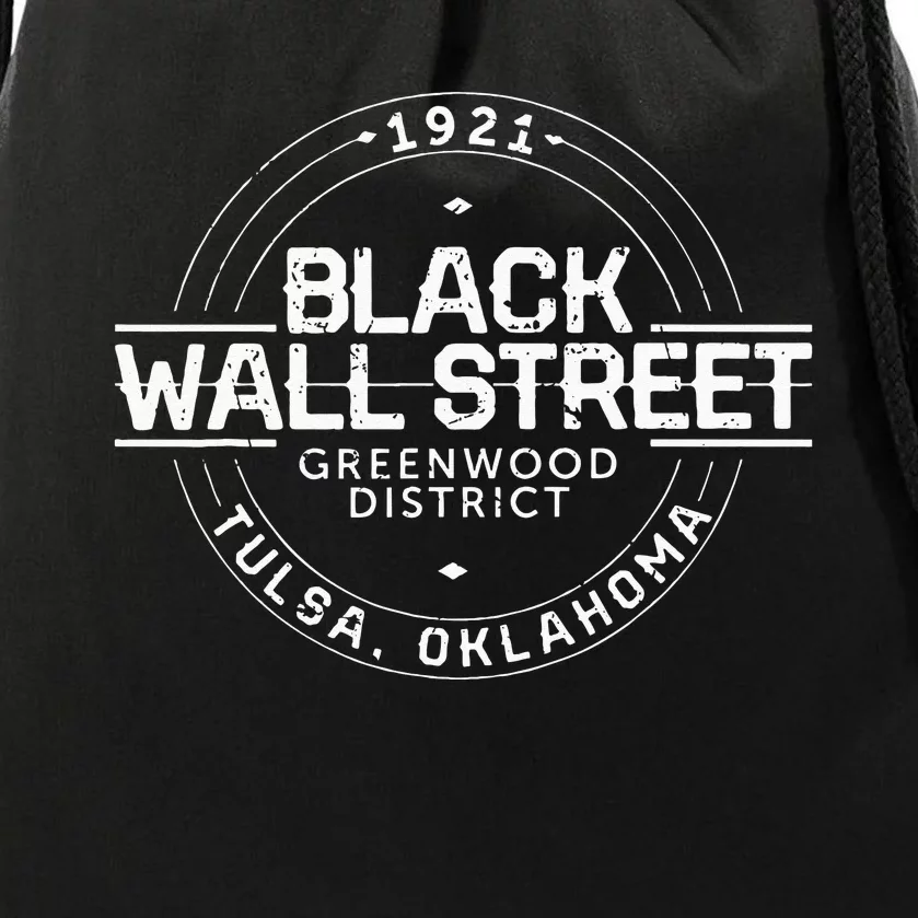 Black Wall Street Greenwood District Tulsa Oklahoma 1921 Drawstring Bag