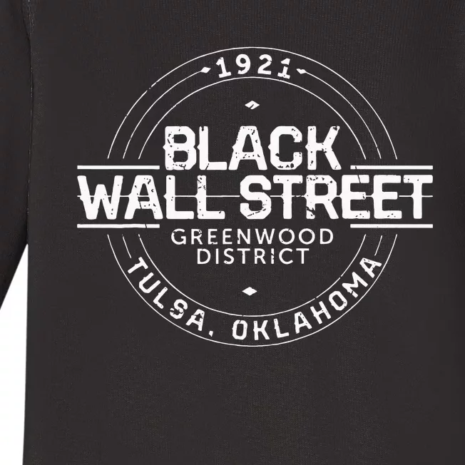 Black Wall Street Greenwood District Tulsa Oklahoma 1921 Baby Long Sleeve Bodysuit