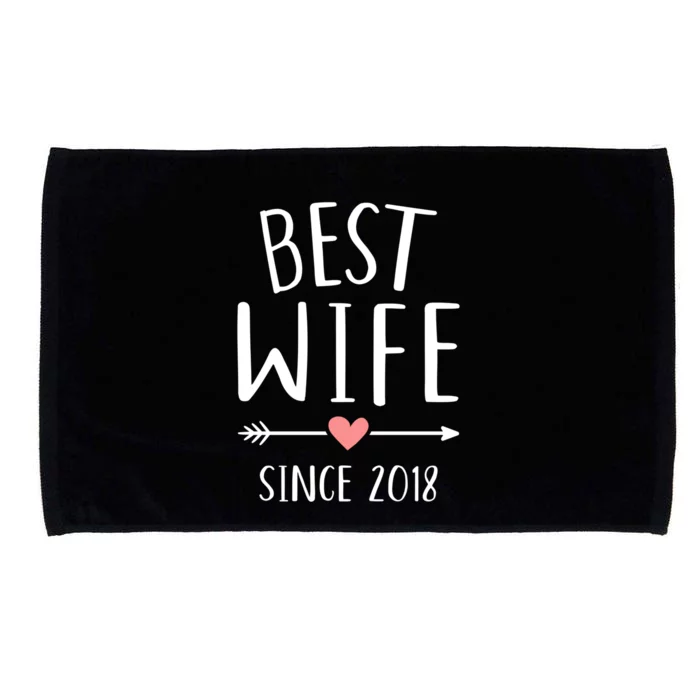 Best Wife Since 2018 4th Wedding Anniversary Gift Microfiber Hand Towel