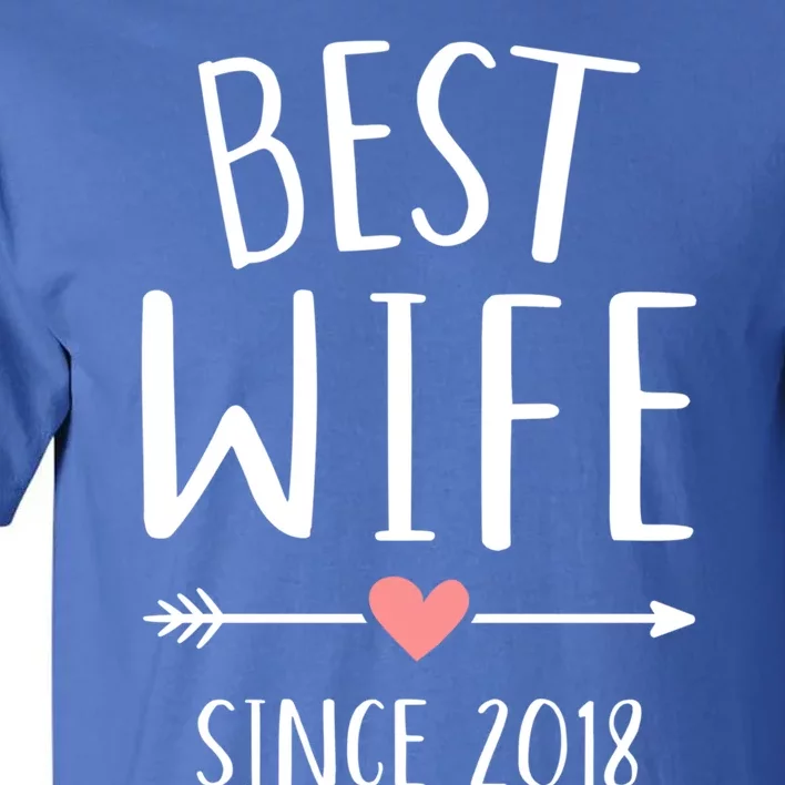 Best Wife Since 2018 4th Wedding Anniversary Gift Tall T-Shirt