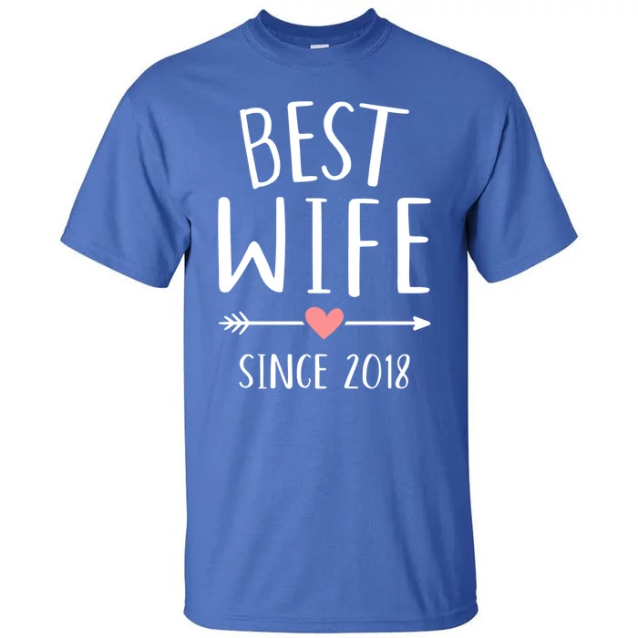 Best Wife Since 2018 4th Wedding Anniversary Gift Tall T-Shirt