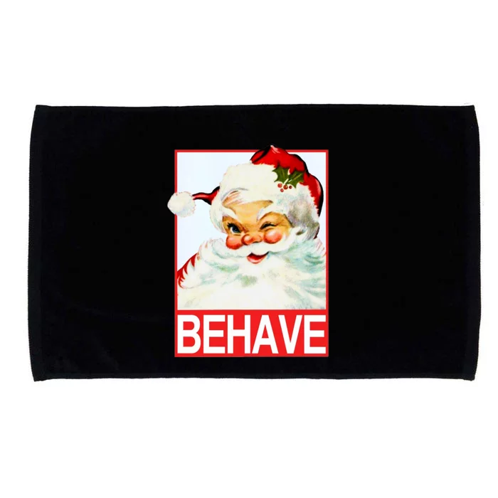 Behave Winking Santa Claus Gift Microfiber Hand Towel