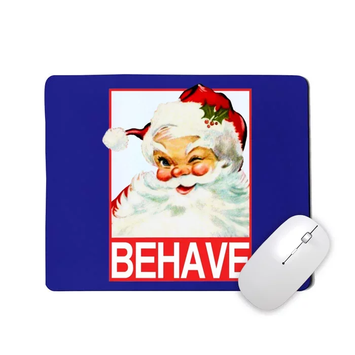 Behave Winking Santa Claus Gift Mousepad