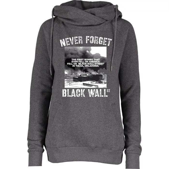 Black Wall Street Never Forget Our History REAL Black Owned Womens Funnel Neck Pullover Hood