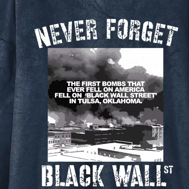 Black Wall Street Never Forget Our History REAL Black Owned Hooded Wearable Blanket