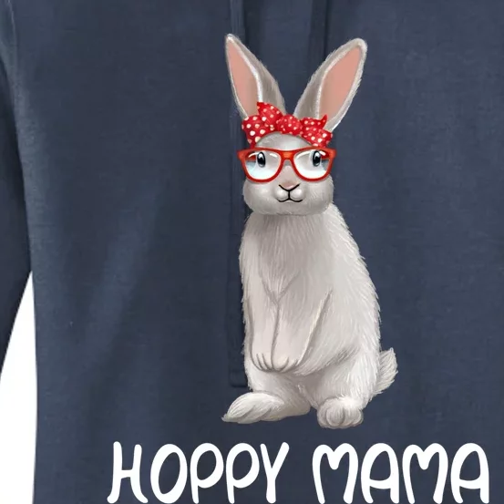 Bunny With Sunglasses And Bandana Bunny Mom Hoppy Mama Gift Women's Pullover Hoodie