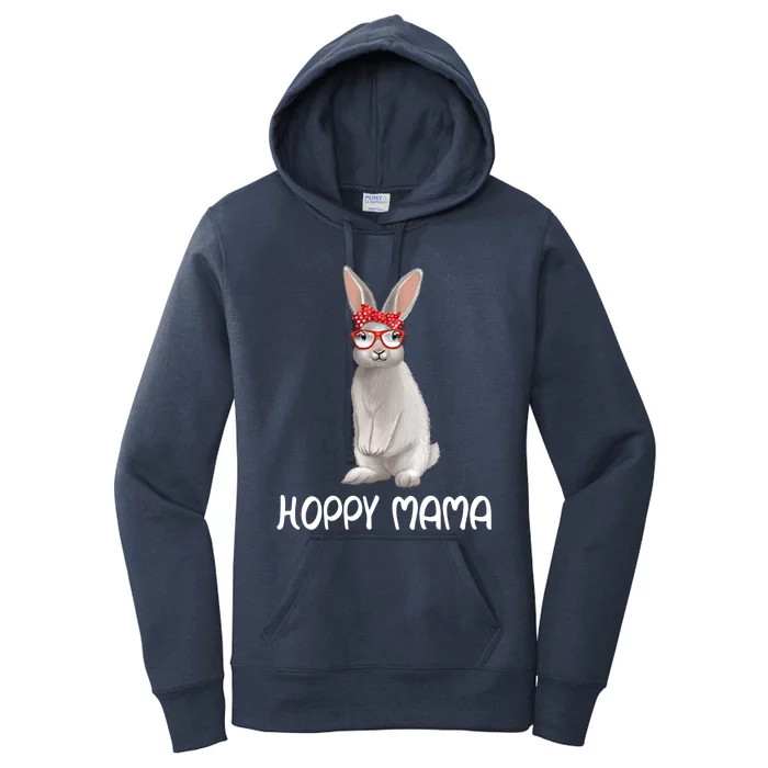 Bunny With Sunglasses And Bandana Bunny Mom Hoppy Mama Gift Women's Pullover Hoodie