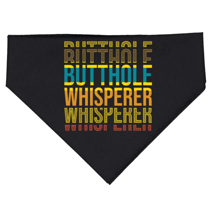 Butthole Whisperer Sarcastic Jokes Retro Funny Jokes Sarcastic USA-Made Doggie Bandana