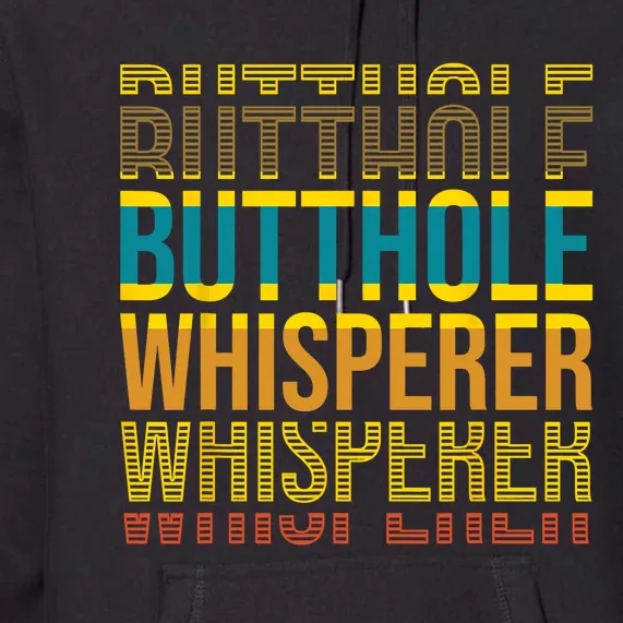 Butthole Whisperer Sarcastic Jokes Retro Funny Jokes Sarcastic Premium Hoodie