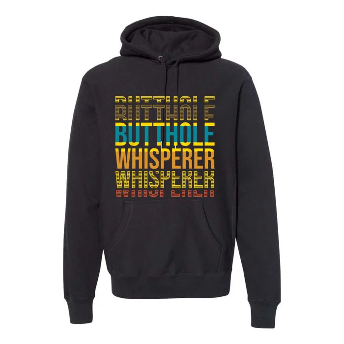 Butthole Whisperer Sarcastic Jokes Retro Funny Jokes Sarcastic Premium Hoodie