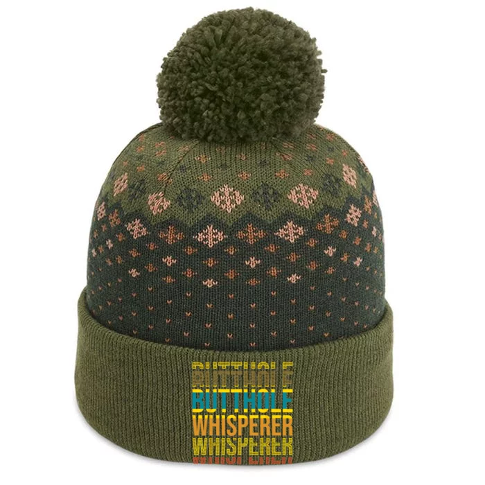 Butthole Whisperer Sarcastic Jokes Retro Funny Jokes Sarcastic The Baniff Cuffed Pom Beanie