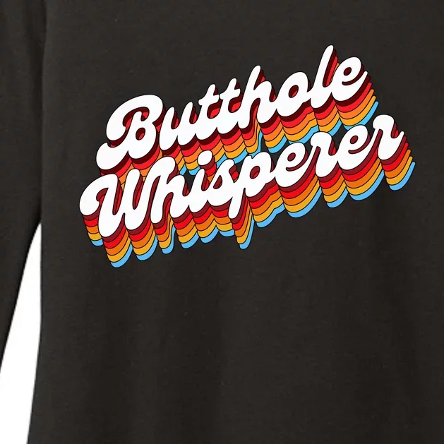 Butthole Whisperer Sarcastic Jokes Retro Womens CVC Long Sleeve Shirt