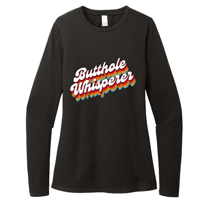 Butthole Whisperer Sarcastic Jokes Retro Womens CVC Long Sleeve Shirt