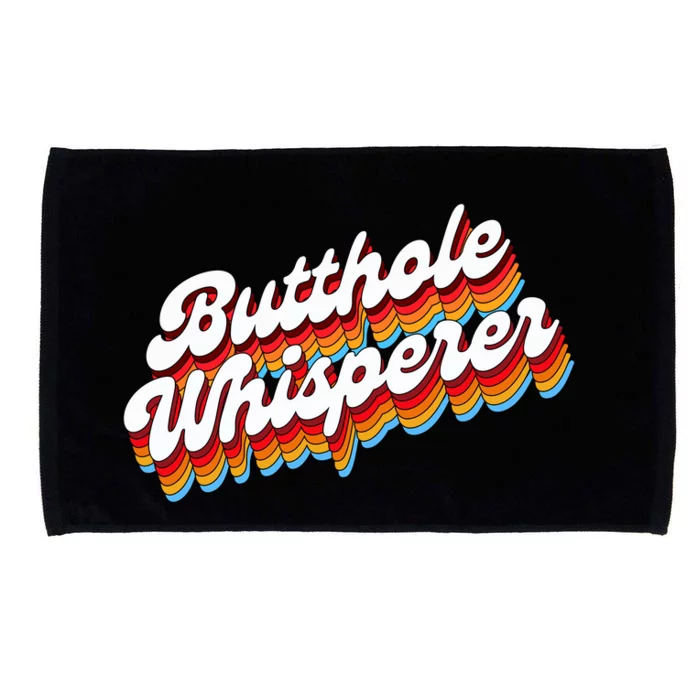 Butthole Whisperer Sarcastic Jokes Retro Microfiber Hand Towel