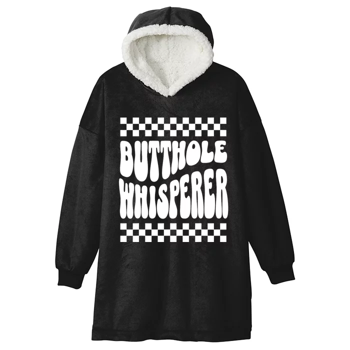 Butthole Whisperer Sarcastic Jokes Retro Hooded Wearable Blanket