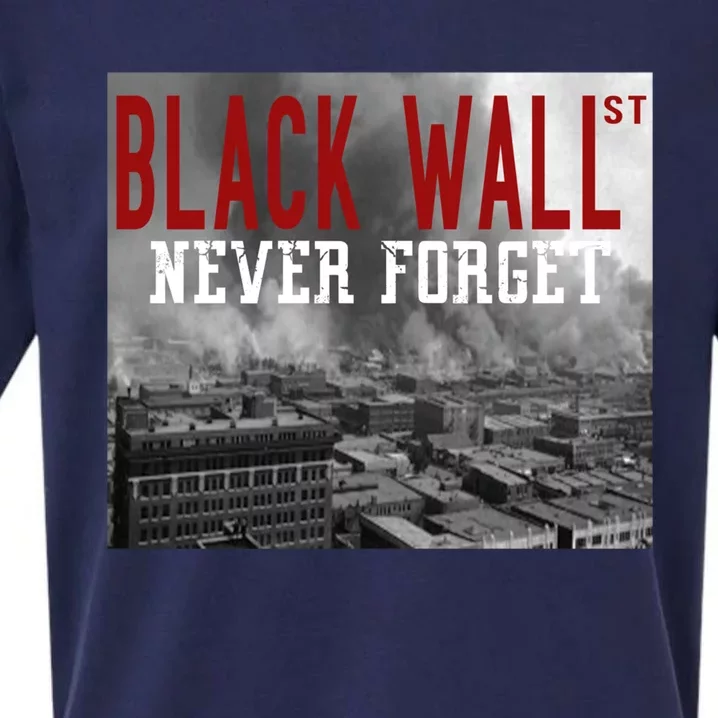 Black Wall Street Never Forget Our History Black Wall Street Gift Sueded Cloud Jersey T-Shirt