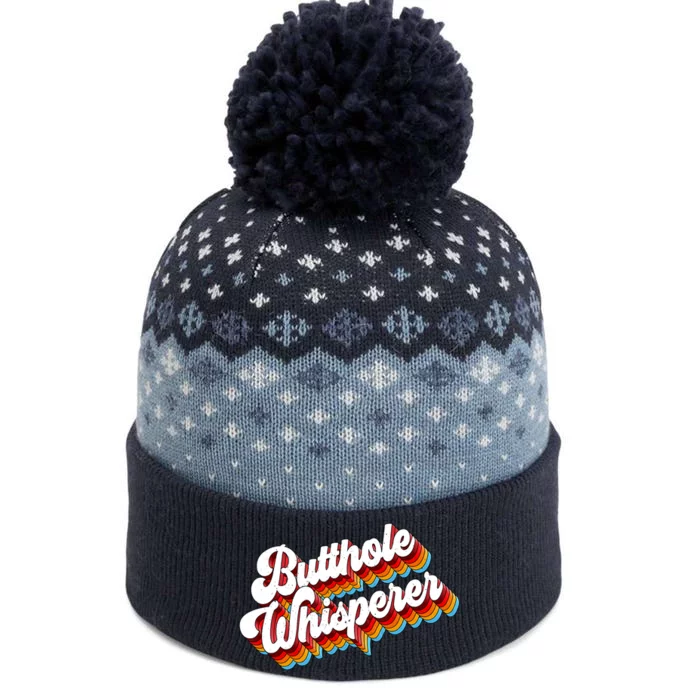 Butthole Whisperer Sarcastic Jokes Aldult Humour Design The Baniff Cuffed Pom Beanie