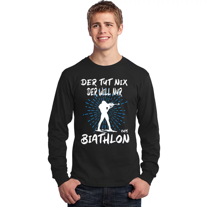 Biathlon Winter Sport Biathlet Funny Biathlon Long Sleeve Shirt