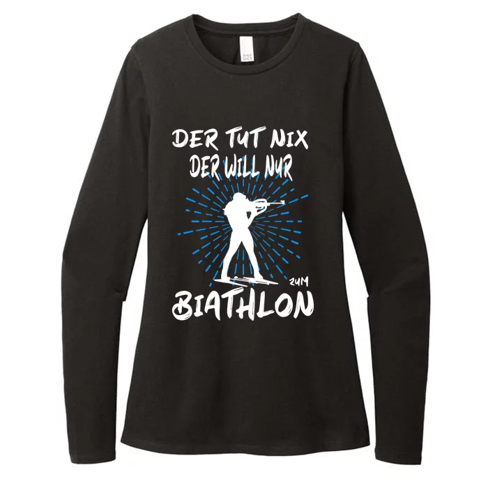 Biathlon Winter Sport Biathlet Funny Biathlon Womens CVC Long Sleeve Shirt