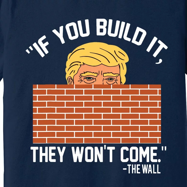 Build Wall Support President Of Usa Trump Gift Premium T-Shirt