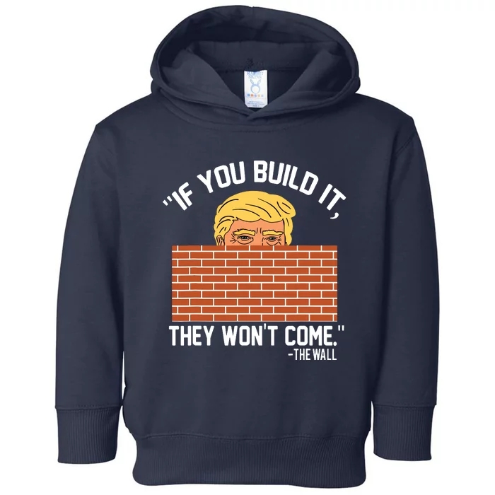 Build Wall Support President Of Usa Trump Gift Toddler Hoodie