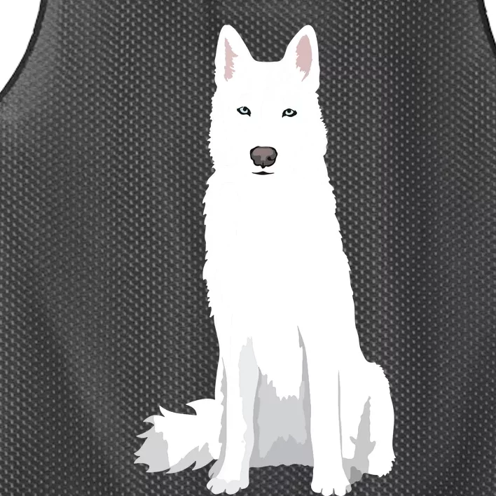 Beautiful White Siberian Husky Sweet White Snow Dog Mesh Reversible Basketball Jersey Tank